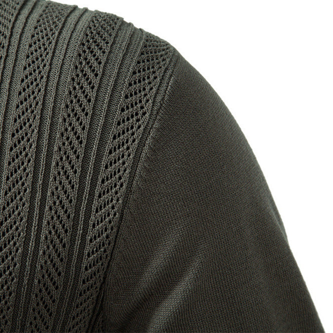 Men's Quarter Zip Polo Sweater
