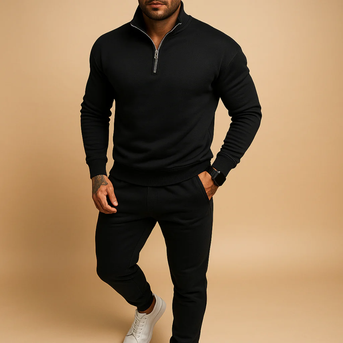 men's fleece two piece set
