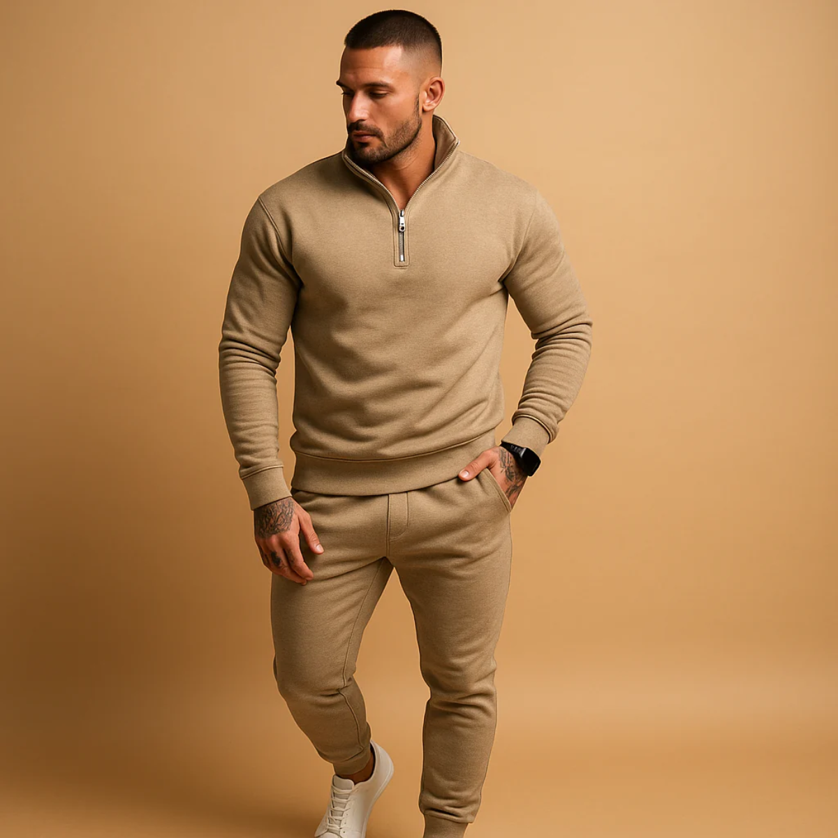men's fleece two piece set