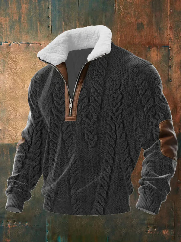 men's textured knit knit sweater