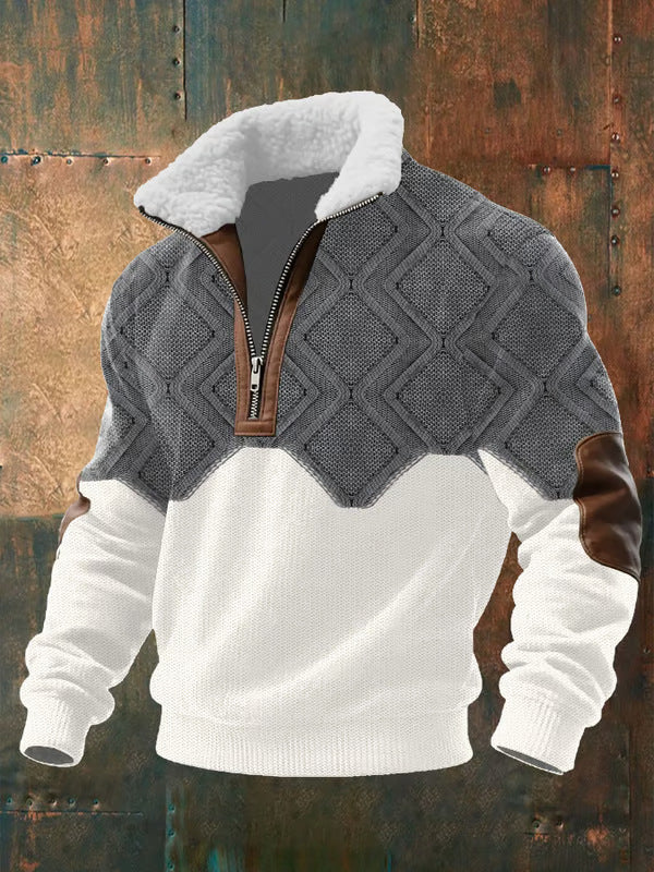 men's textured knit knit sweater