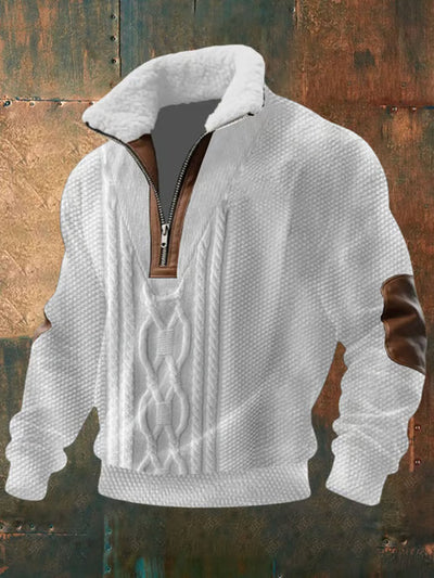 men's textured knit knit sweater