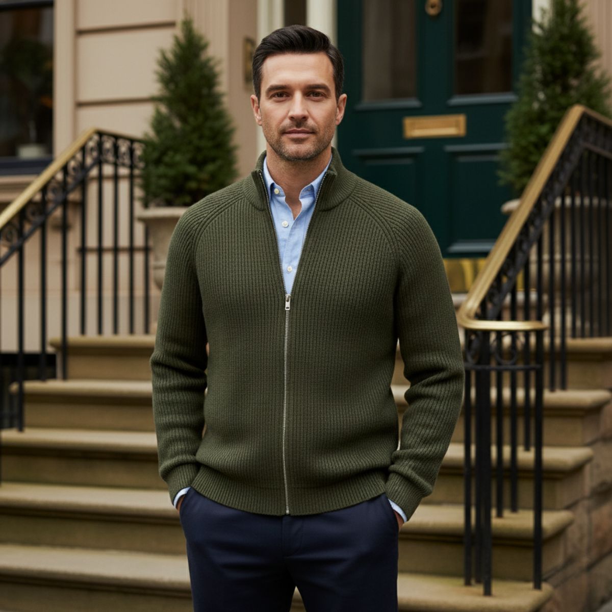 Men's knit cardigan
