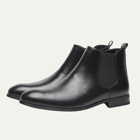 Men's Smart Leather Chelsea Boots in Black