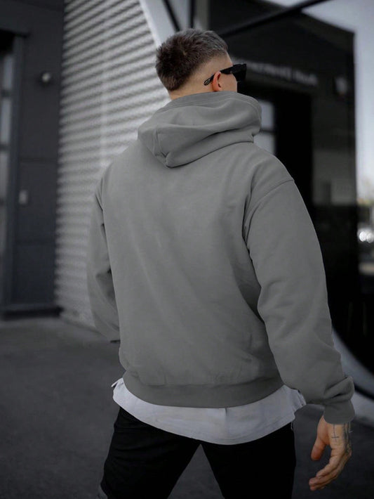Men's Solid Colour Oversized Hoodie for Everyday Wear