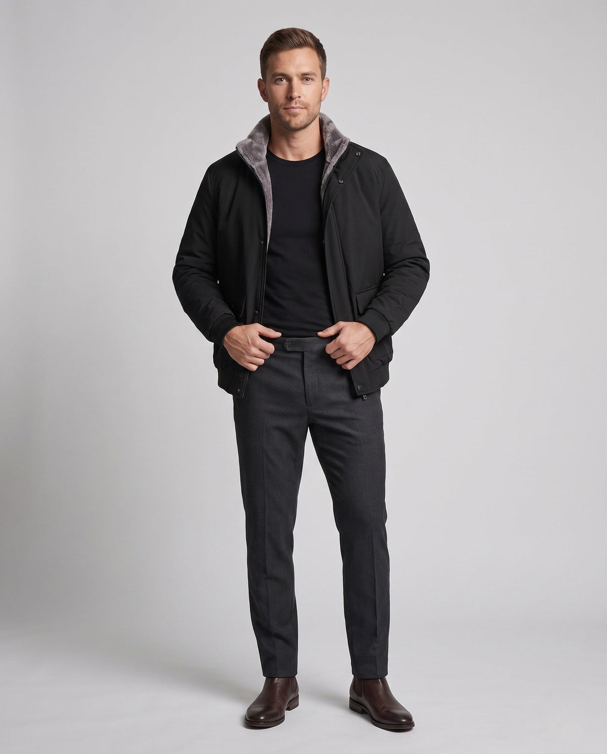 Men's Stand Collar Winter Jacket