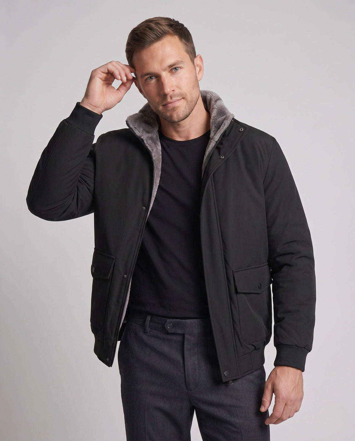 Men's Stand Collar Winter Jacket