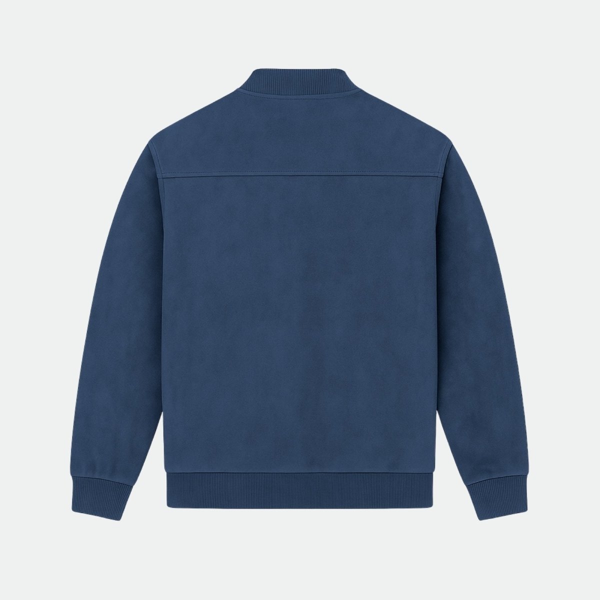 Men's Suede Bomber Jacket with Smart Style