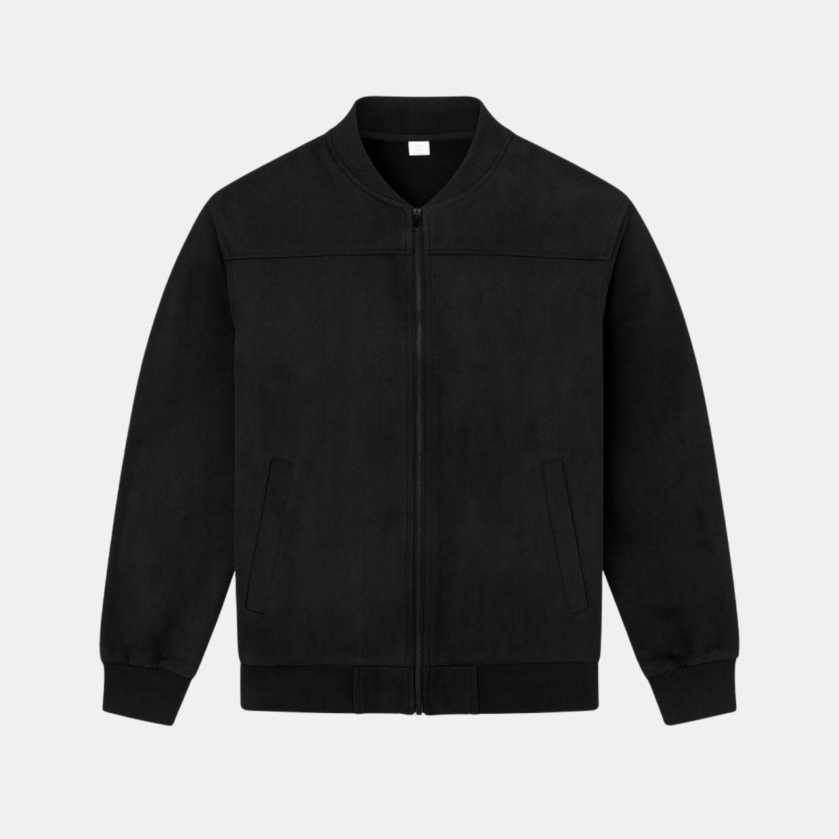 Men's Suede Bomber Jacket with Smart Style