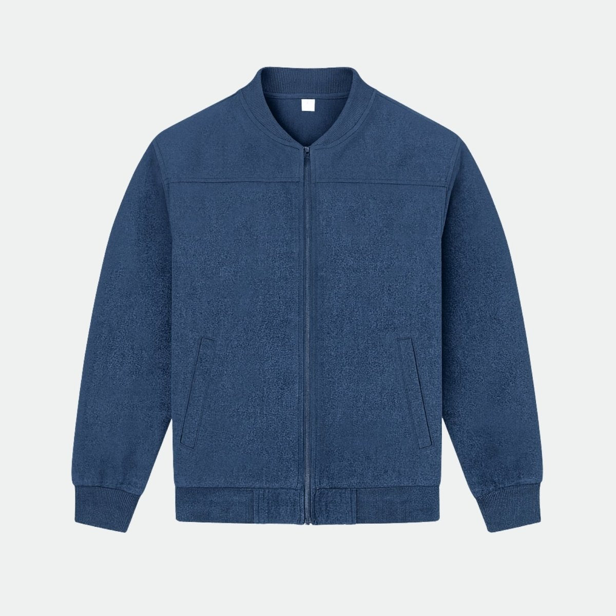 Men's Suede Bomber Jacket with Smart Style