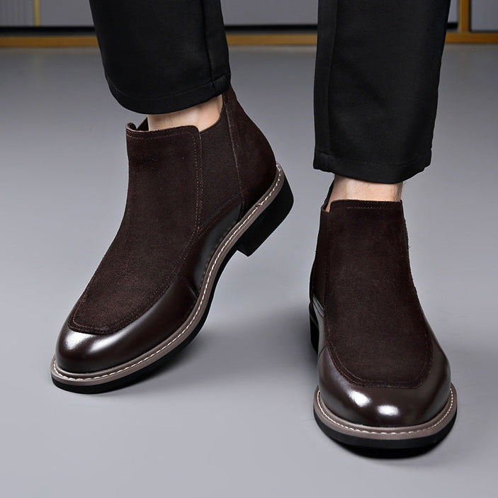 Men's Suede Chelsea Boots Pull On