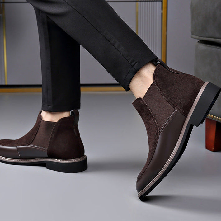 Men's Suede Chelsea Boots Pull On