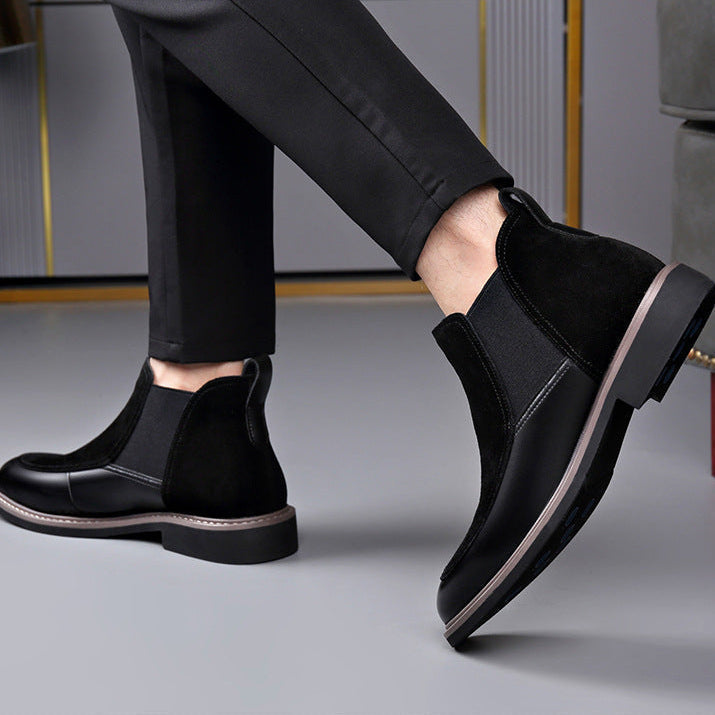 Men's Suede Chelsea Boots Pull On