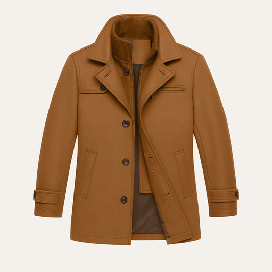 Men's Tailored Wool Overcoat for Smart Winter Style