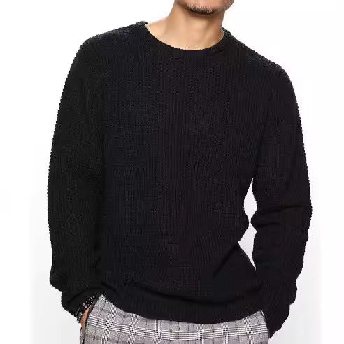 Men's Waffle Crew Neck Sweater
