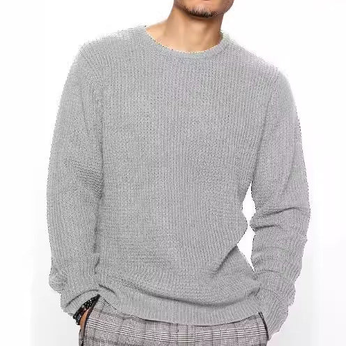Men's Waffle Crew Neck Sweater