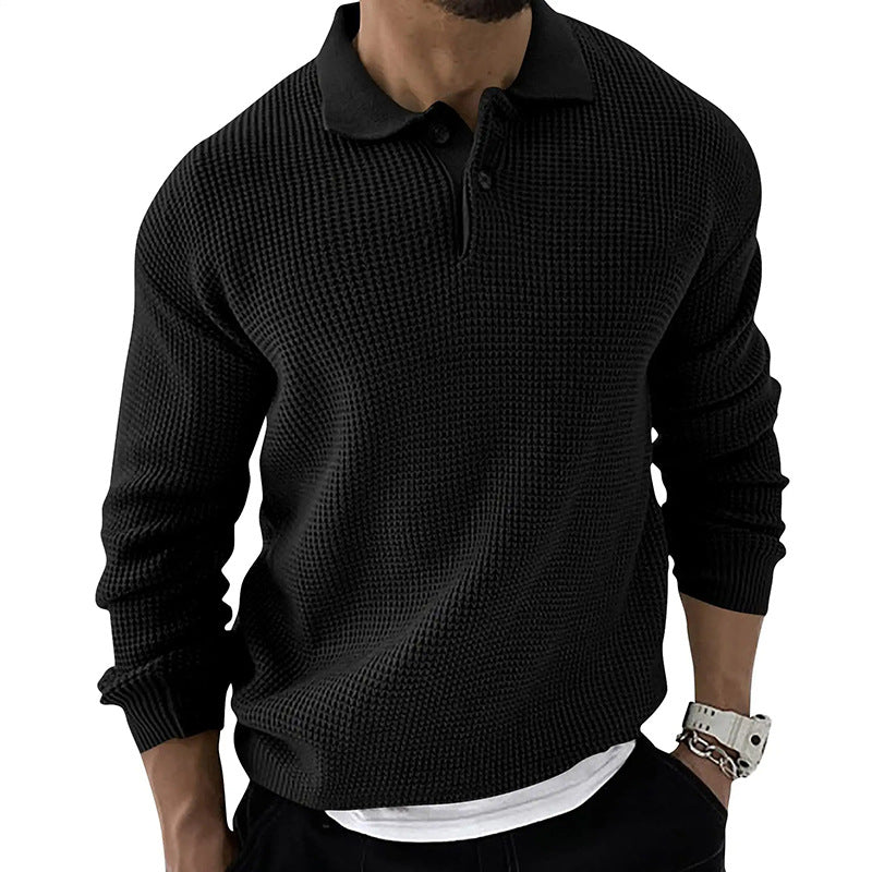men's waffle knit knit sweater