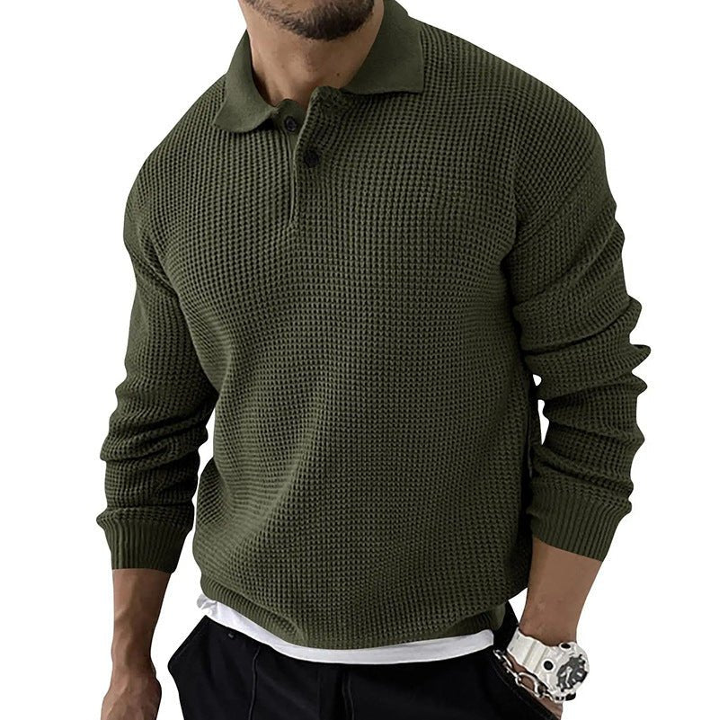 men's waffle knit knit sweater