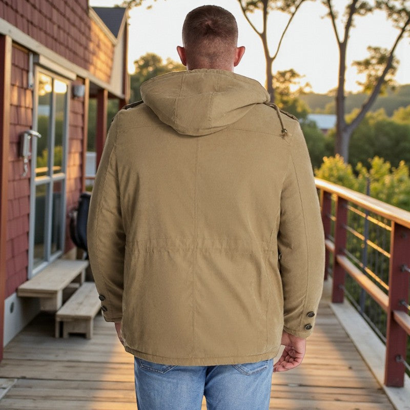 Men's Warm Fleece Lined Hooded Parka