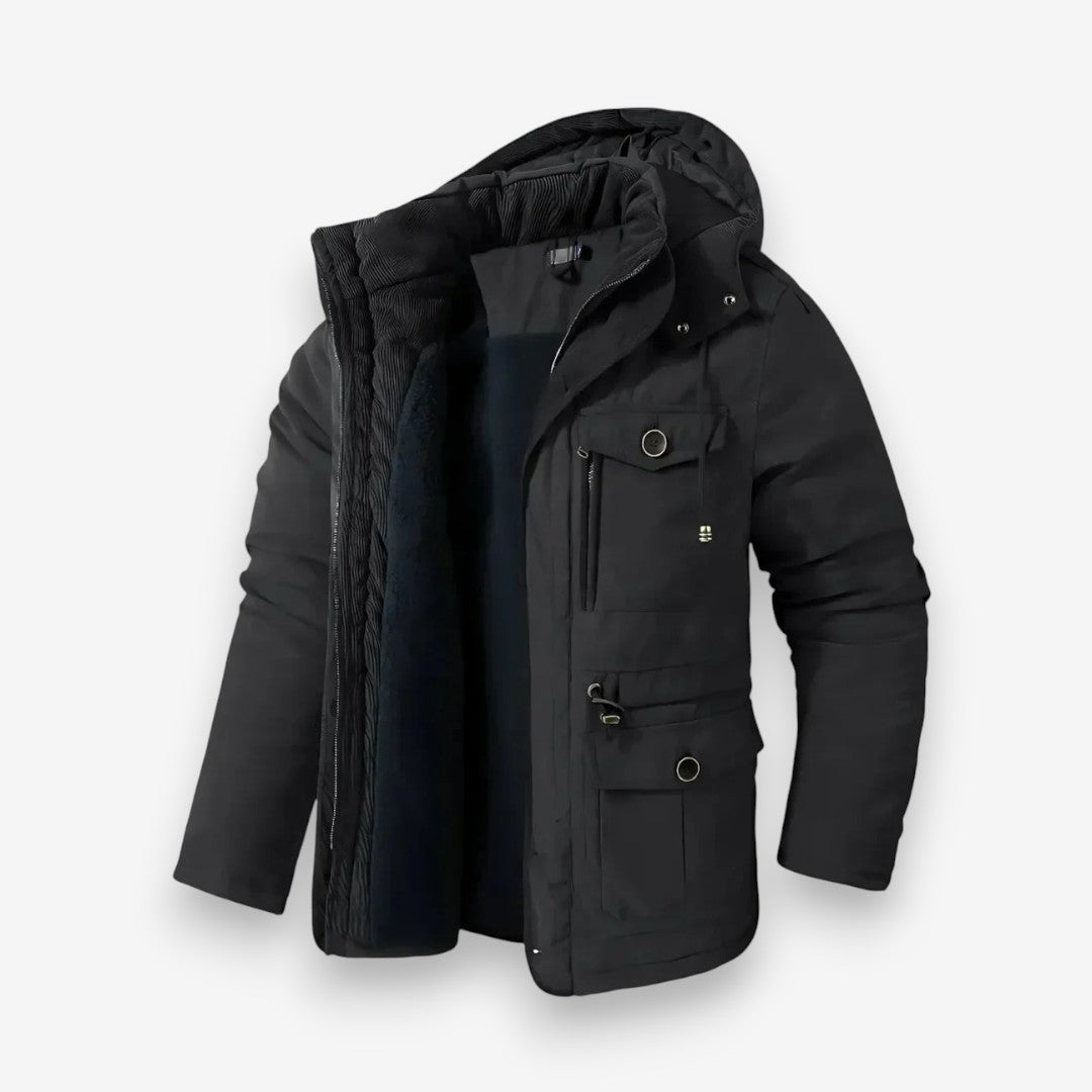 Men's Warm Fleece Lined Hooded Parka