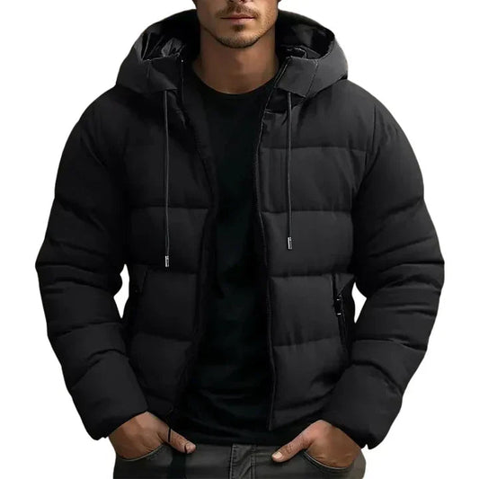 Men's Warm Winter Coat in Black
