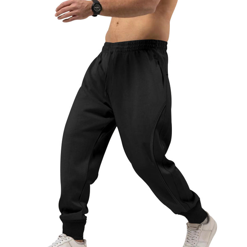 Men's Zip Pocket Joggers in Black