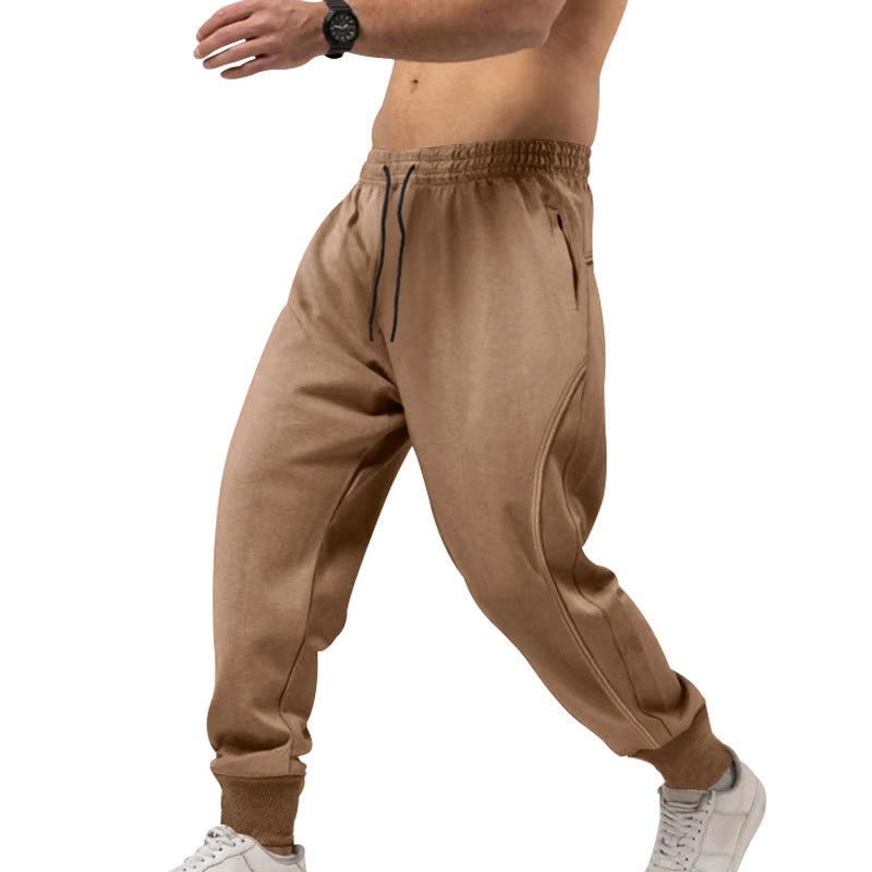 Men's Zip Pocket Joggers in Brown