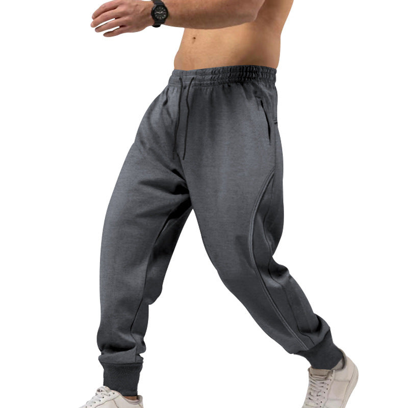 Men's Zip Pocket Joggers in Dark Grey