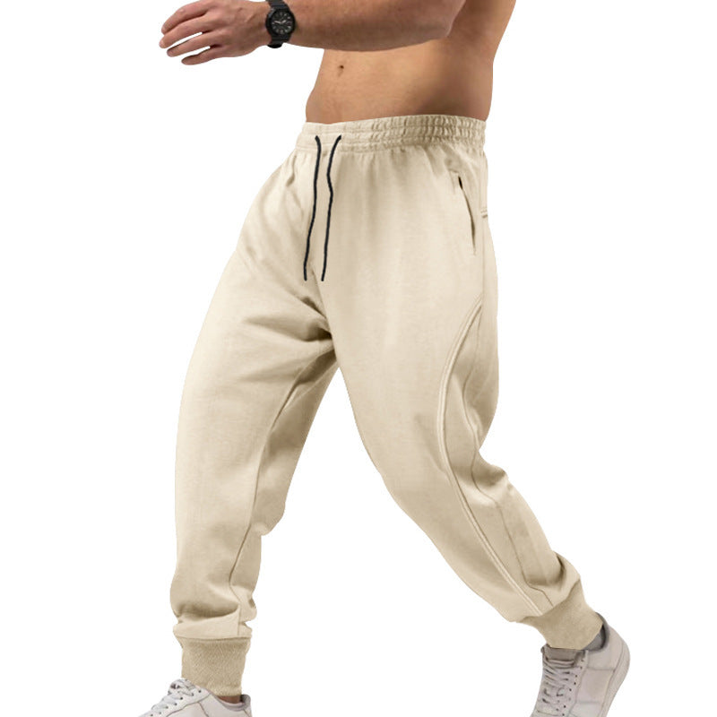 Men's Zip Pocket Joggers in Khaki