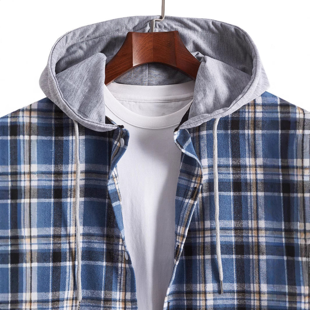 Men's Hooded Flannel Shirt