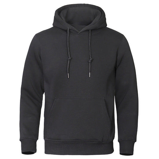 Unisex Fleece Pullover Hoodie in Black