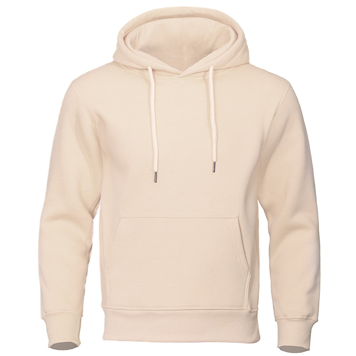 Unisex Fleece Pullover Hoodie in Cream