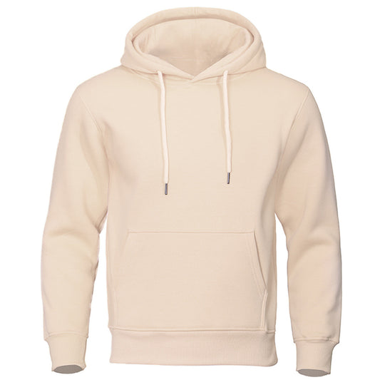 Unisex Fleece Pullover Hoodie in Cream