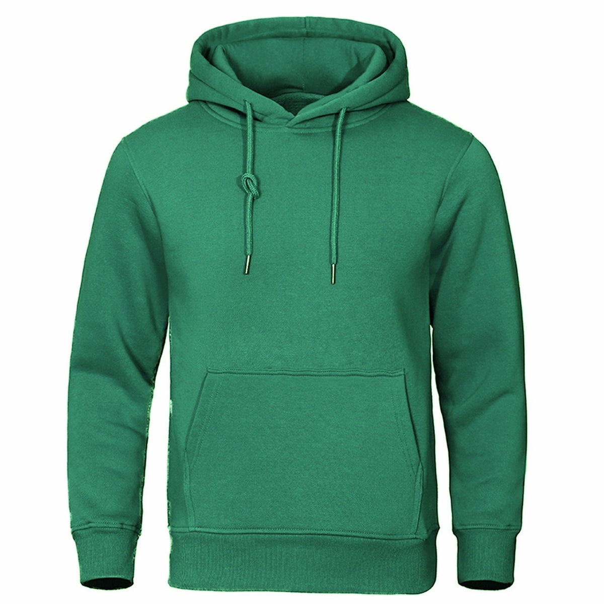 Unisex Fleece Pullover Hoodie in Dark Green