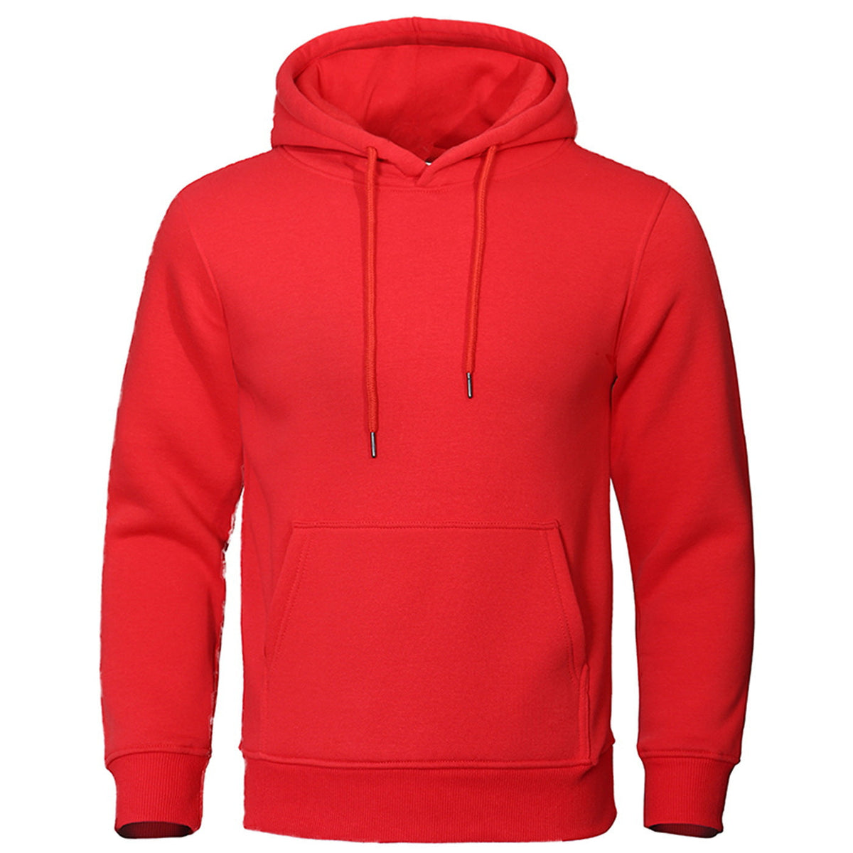 Unisex Fleece Pullover Hoodie in Red