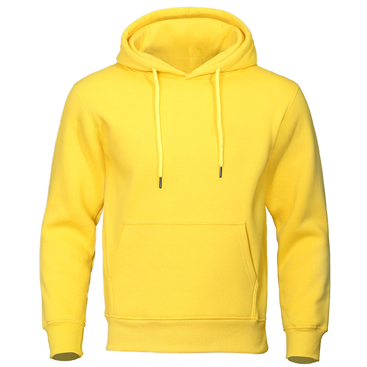 Unisex Fleece Pullover Hoodie in Yellow