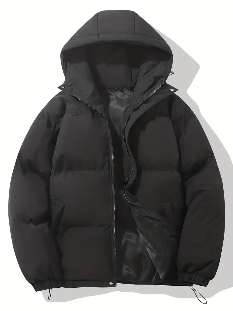 Unisex Puffer Winter Jacket in Black