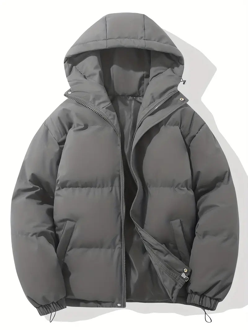 Unisex Puffer Winter Jacket in Dark Grey