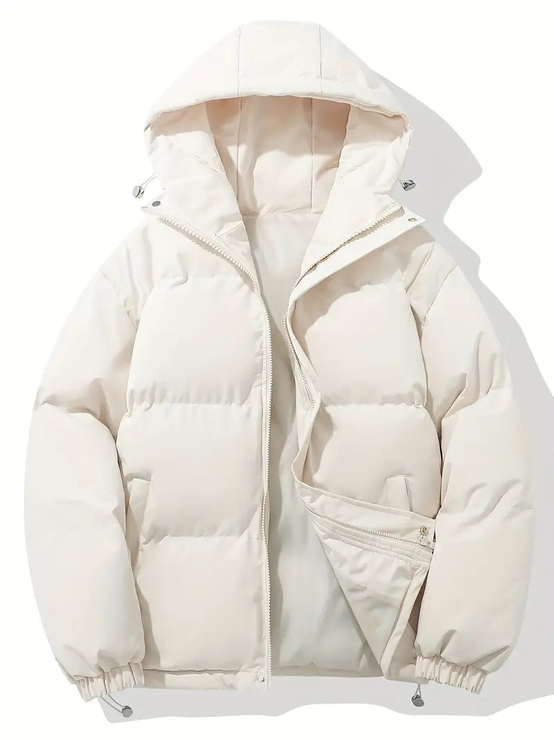 Unisex Puffer Winter Jacket in Ivory