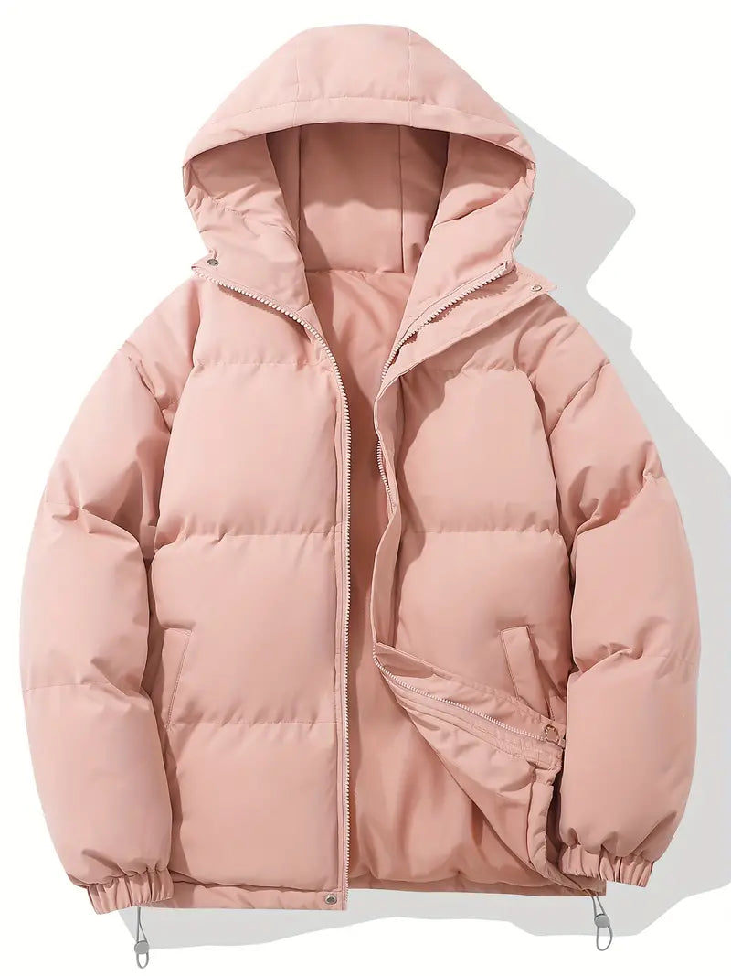Unisex Puffer Winter Jacket in Pink