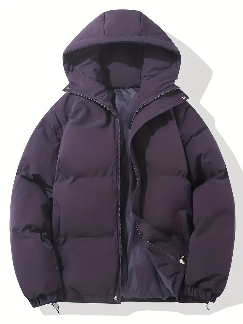 Unisex Puffer Winter Jacket in Purple