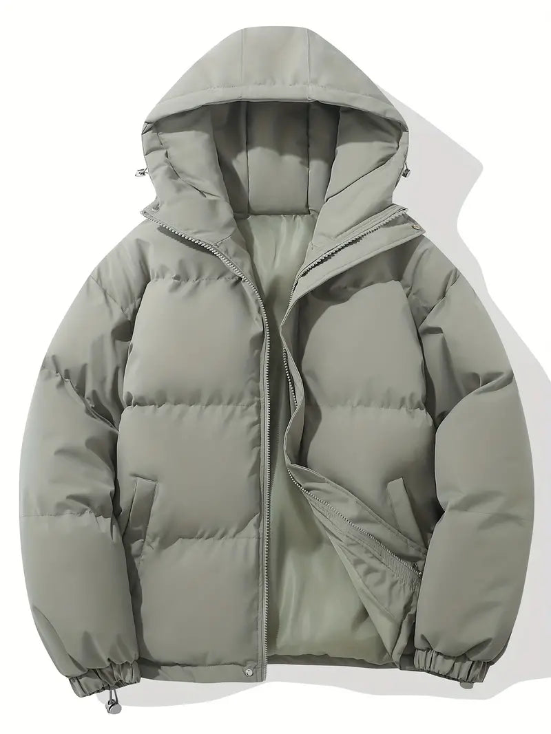 Unisex Puffer Winter Jacket in Sage Green