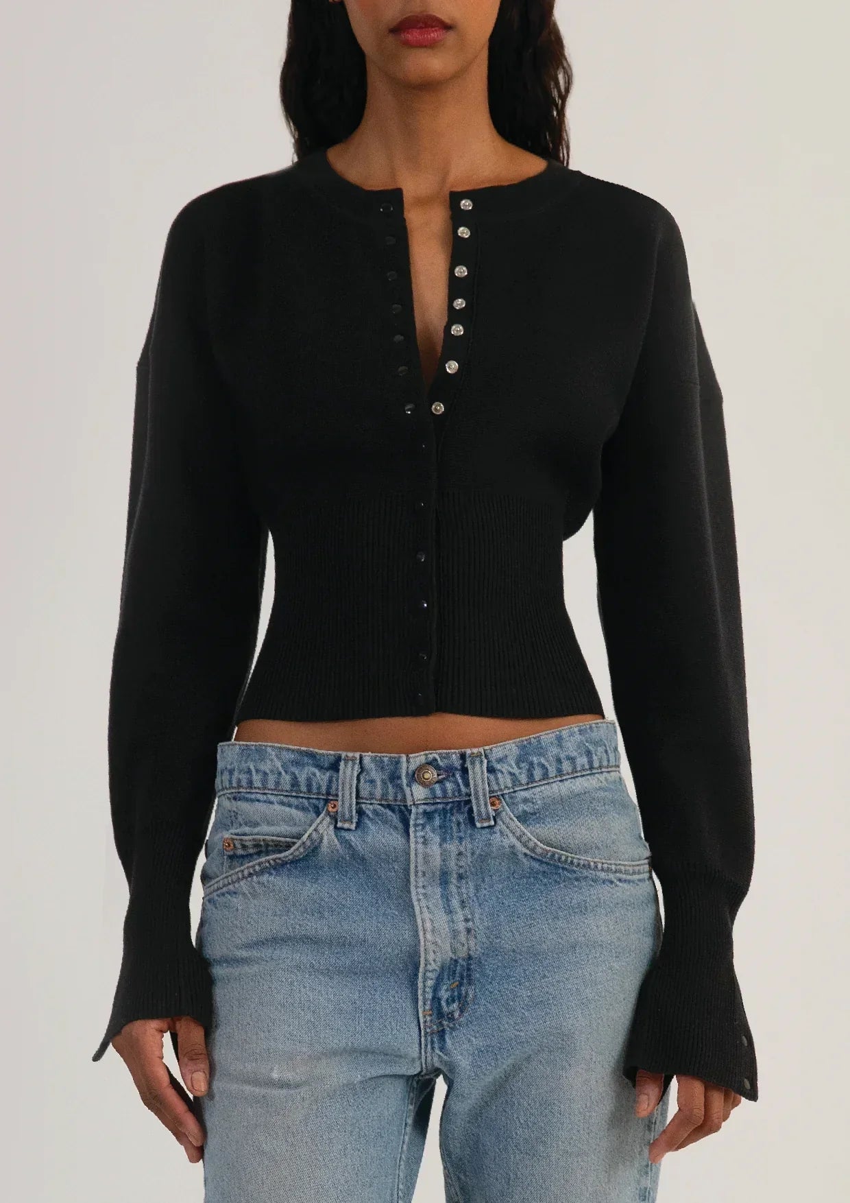 Renske | Cropped Button Cardigan