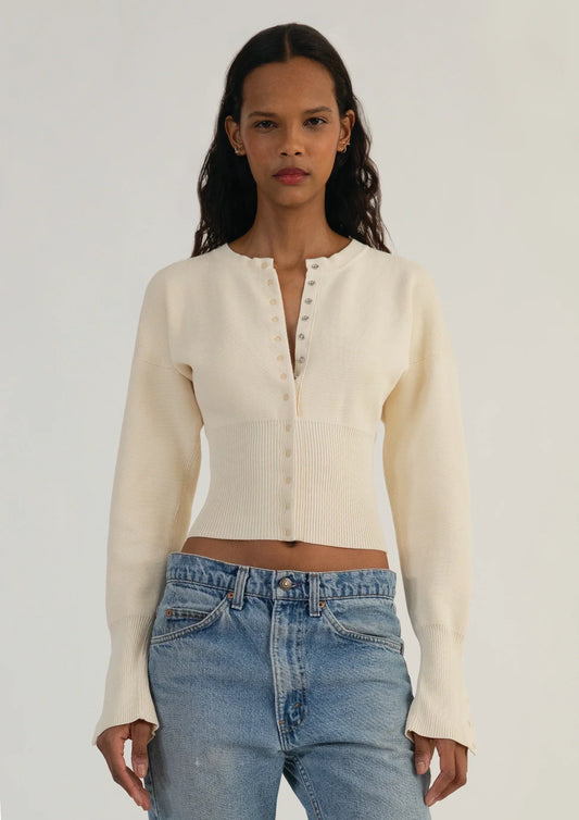 Renske | Cropped Button Cardigan