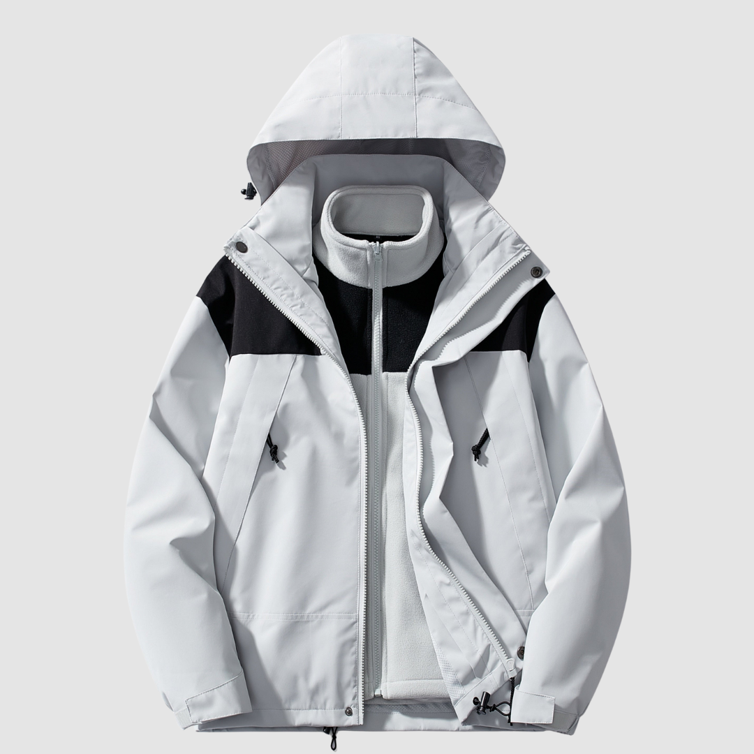 Women's 3 in 1 Winter Jacket in Light Grey