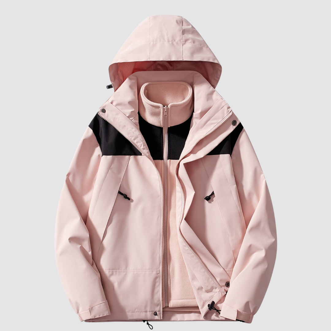 Women's 3 in 1 Winter Jacket in Pink