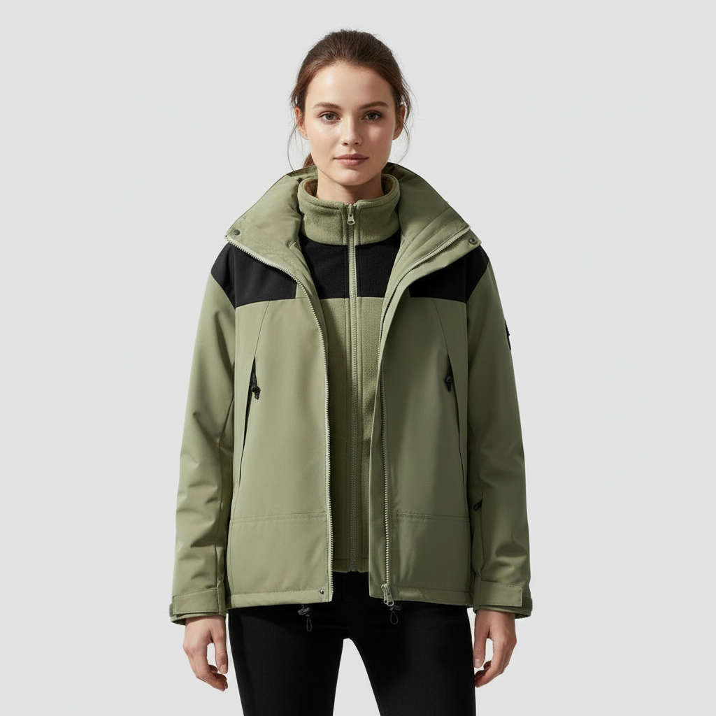 Women's 3 in 1 Winter Jacket in Sage Green