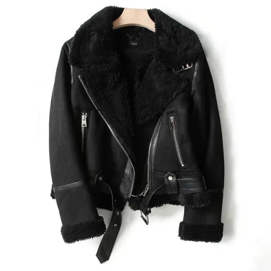 Women's Aviator Jacket in Black