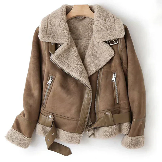 Women's Aviator Jacket in Brown