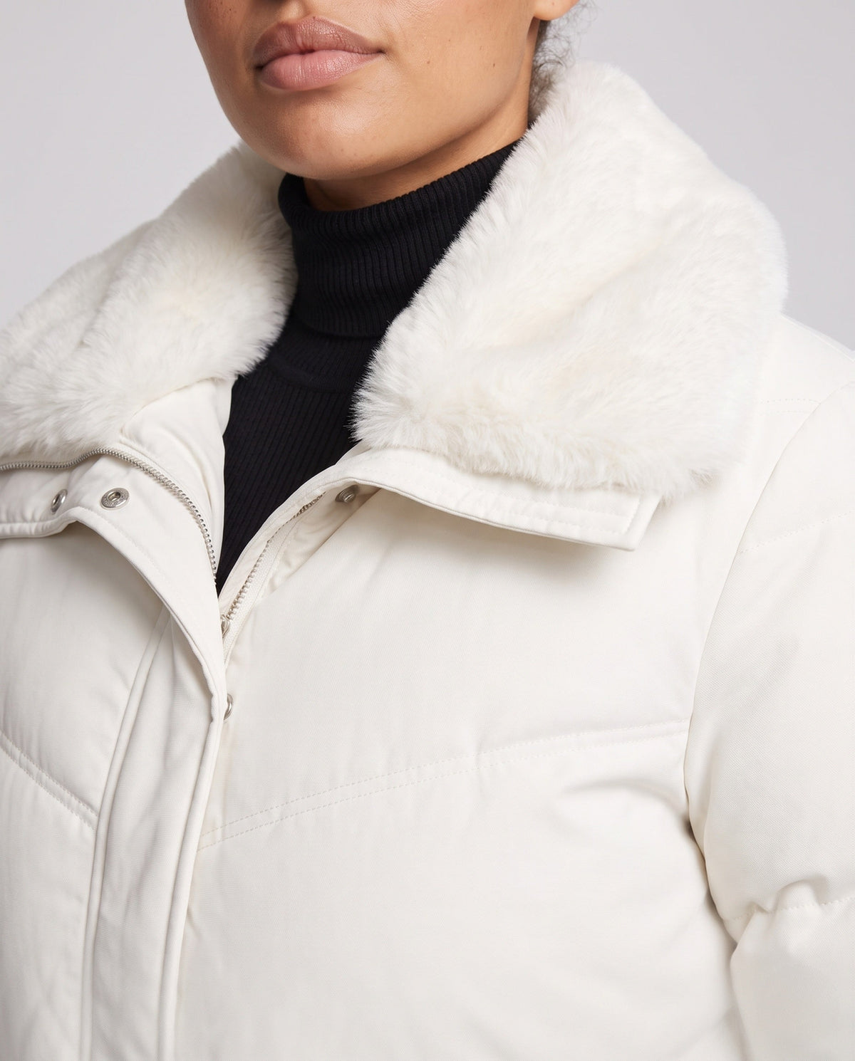 Women's Belted Puffer Winter Jacket